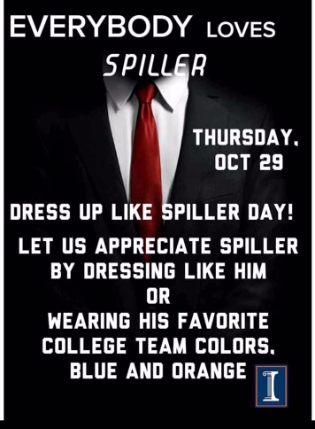Dress like Spiller Day - October 29, 2015