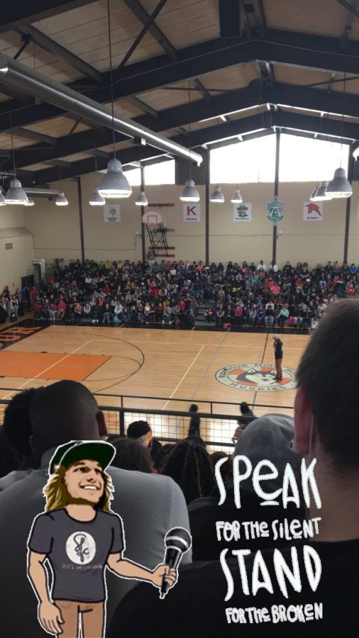Mike Smith visits Ritenour High School