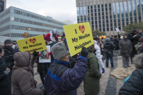 Around 7000 protesters gathered in downtown Minneapolis in January 2017 to denounce Republican President Trump and express solidarity with immigrants.  In his first days in office, President Biden reversed executive order 13769, dubbed the Muslim Ban by its opponents. 